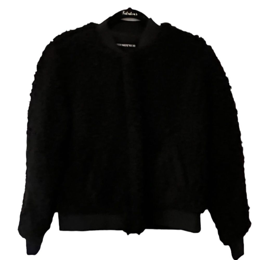 Who What Wear Black Sherpa Jacket